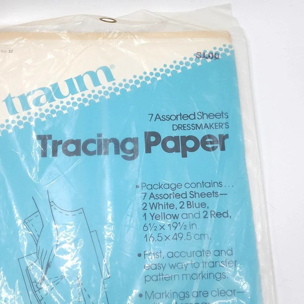 Vintage Traum Penn Dritz Sewing Notions Lot OS Multicolor Tracing Paper Bonding